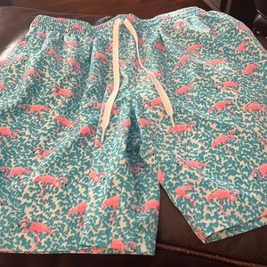 Never worn Chubbies Flamingo swim trunks men’s size large